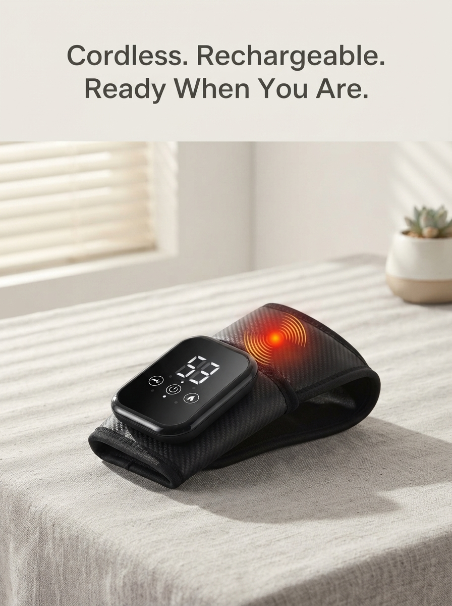 Wrist Massager with Heat and Vibration for Pain Relief