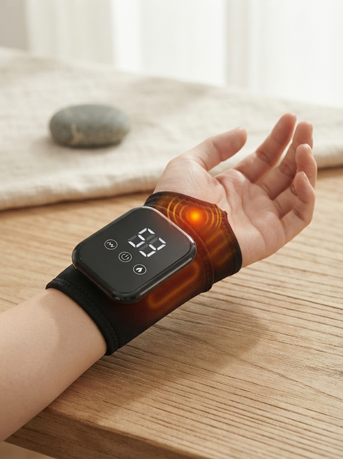 Wrist Massager with Heat and Vibration for Pain Relief