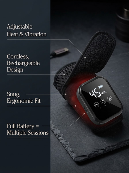 Wrist Massager with Heat and Vibration for Pain Relief