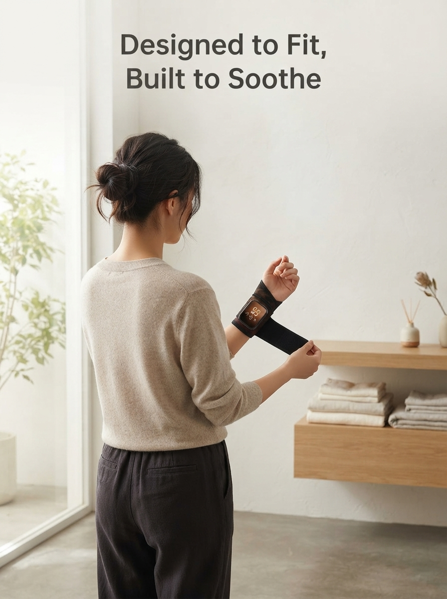 Wrist Massager with Heat and Vibration for Pain Relief