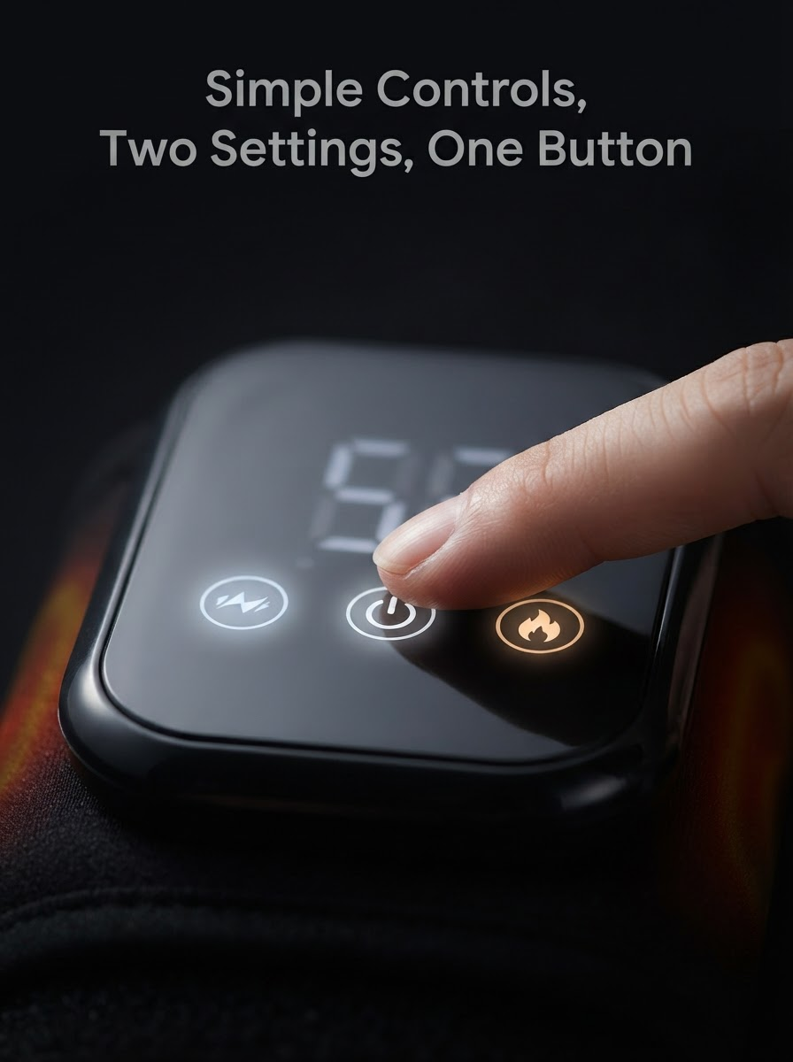 Wrist Massager with Heat and Vibration for Pain Relief